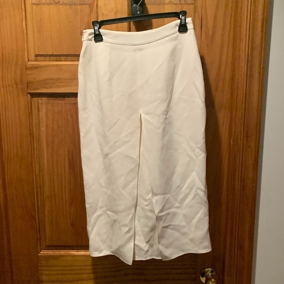 Kimora Lee Simmons Midi Length Silk Skirt Cream size 6 - Picture 3 of 9